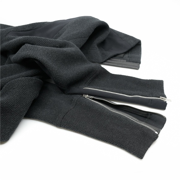 IRO Clever Dark Grey Knitted Jacket with Lambskin Trim - Picture 7 of 15